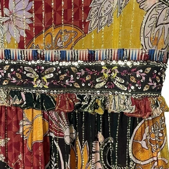 GUC Verb by Anthropologie Tunic/dress, beads, sequins, multicolour, size XSmall - Picture 6 of 17